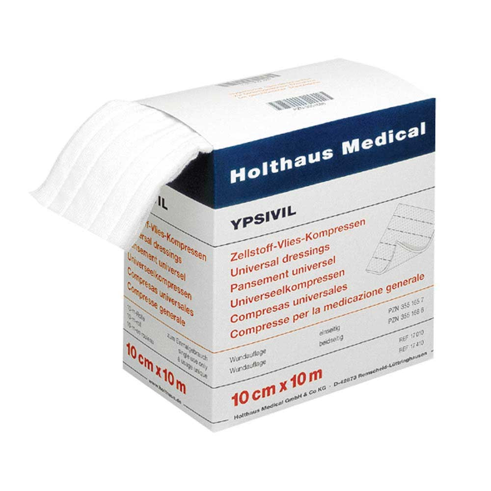 Zellstoff-Vlies-Kompresse 10cm x 10m