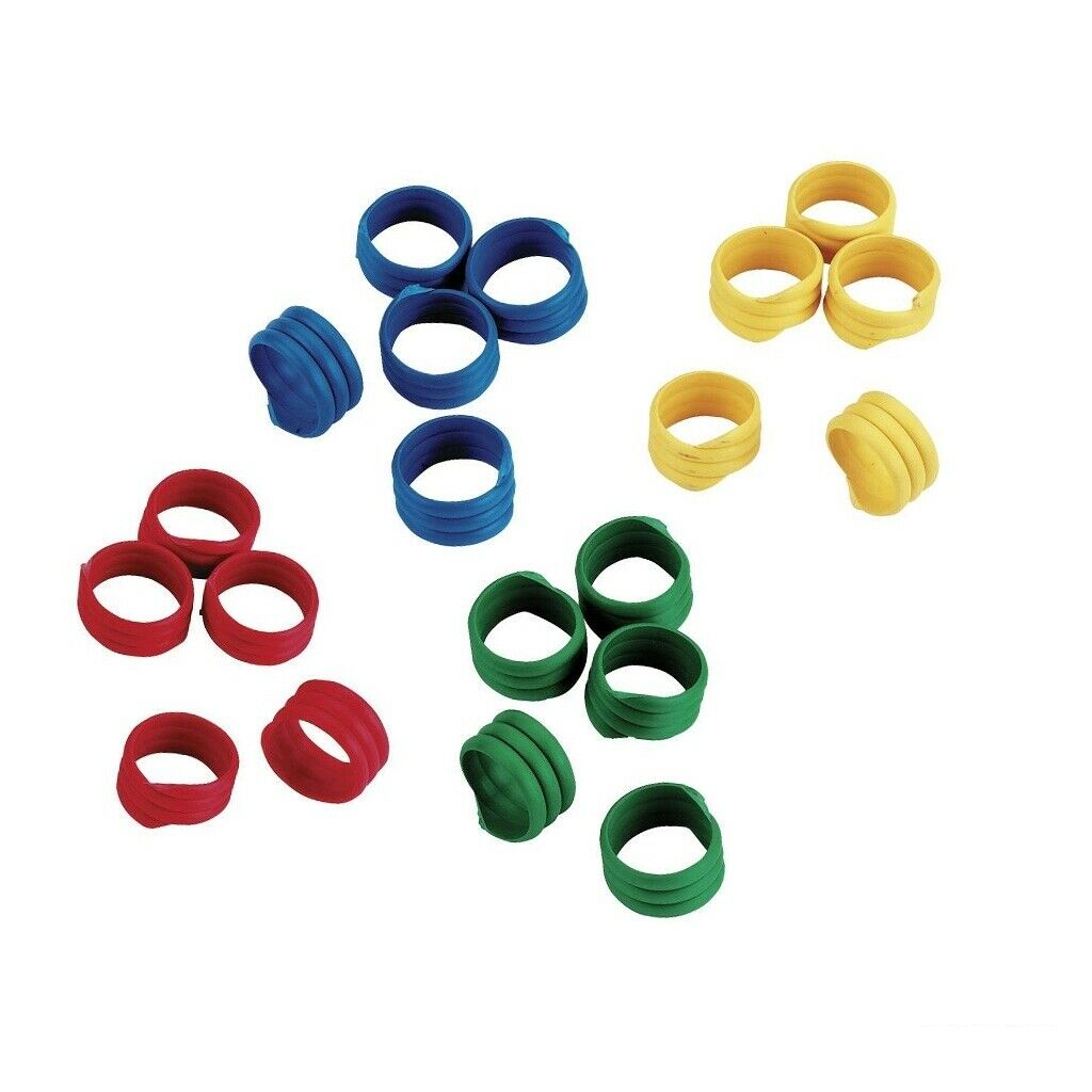 Hühnerfußringe 16mm 100er Pack grün