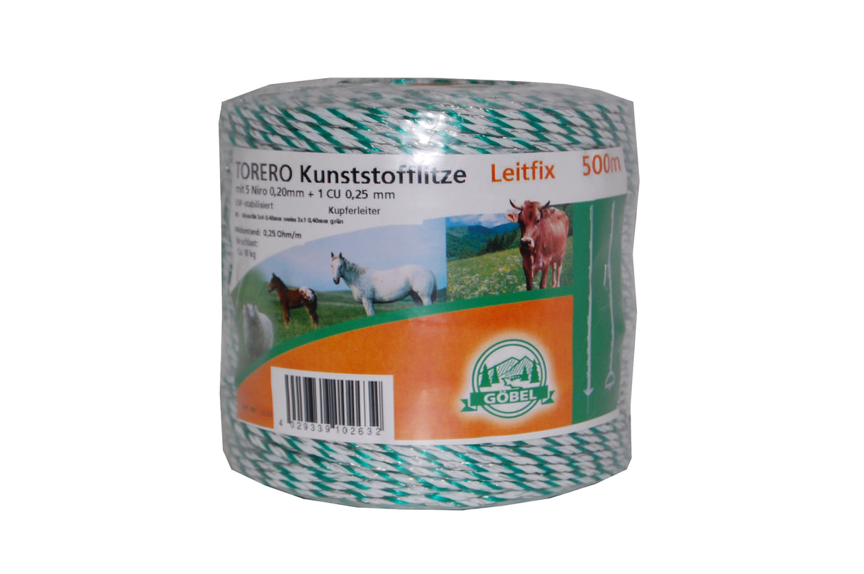 Torero Kunststofflitze 500m weiß/grün