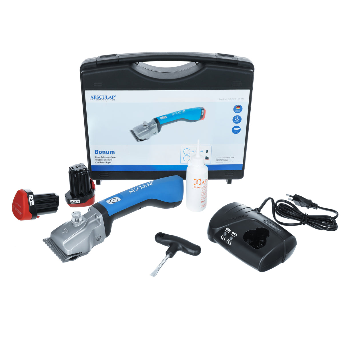 Akkuschermaschine Bonum Rind blau, inkl. 2 Akku GT646-BL