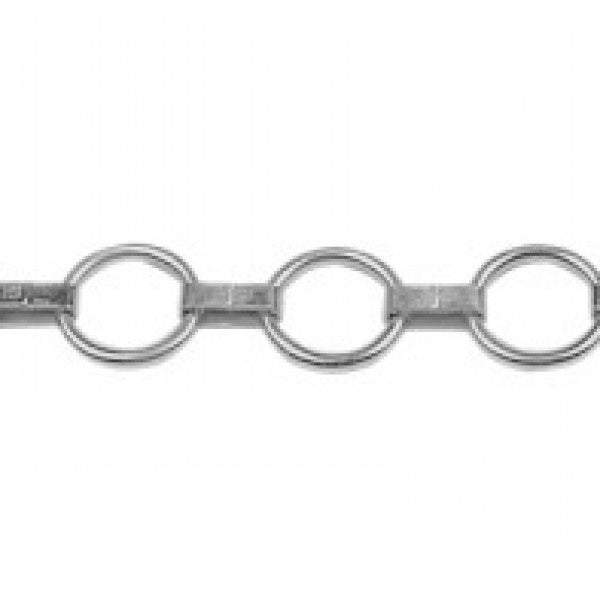Flachglieder-Halskette 9 Ringe 